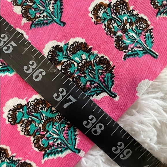 Boden | Block Print Swing Jersey Dress in Festival Pink - Picture 13 of 15